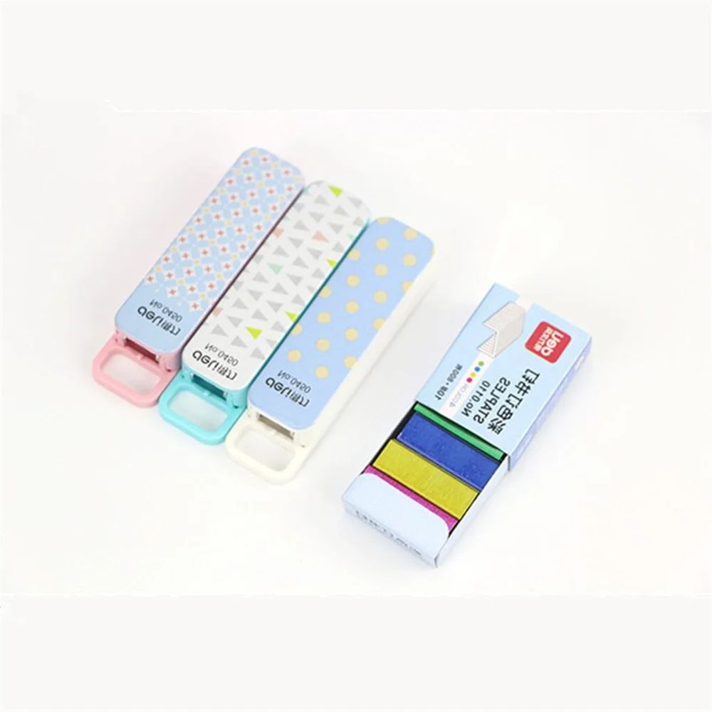 Stationery And Office Supply Chain - Deli Portable Colored Manual Mini Stapler