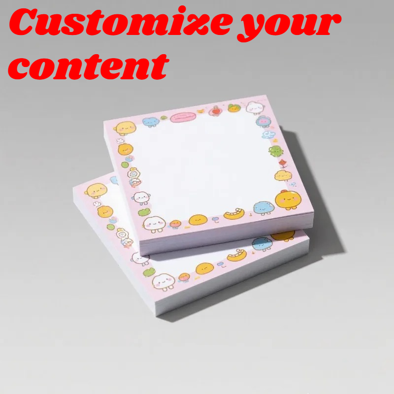 Memo Pad Sticky - 20pcs 7x7cm Custom Sticky Notes Personalized
