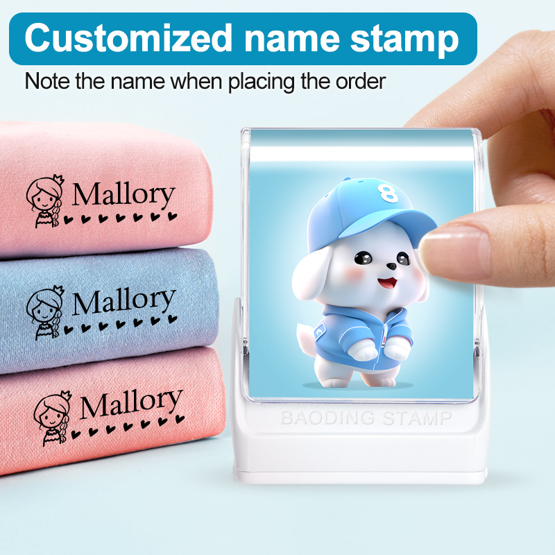 Self Inking Stamp - Personalized Baby Clothes Stamp,Custom Cartoon Name
