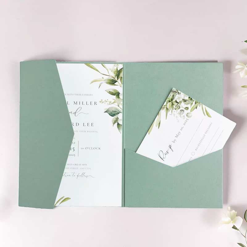 Stationery Supplies Business - 30pcs 18x13cm Green Envelopes for Wedding