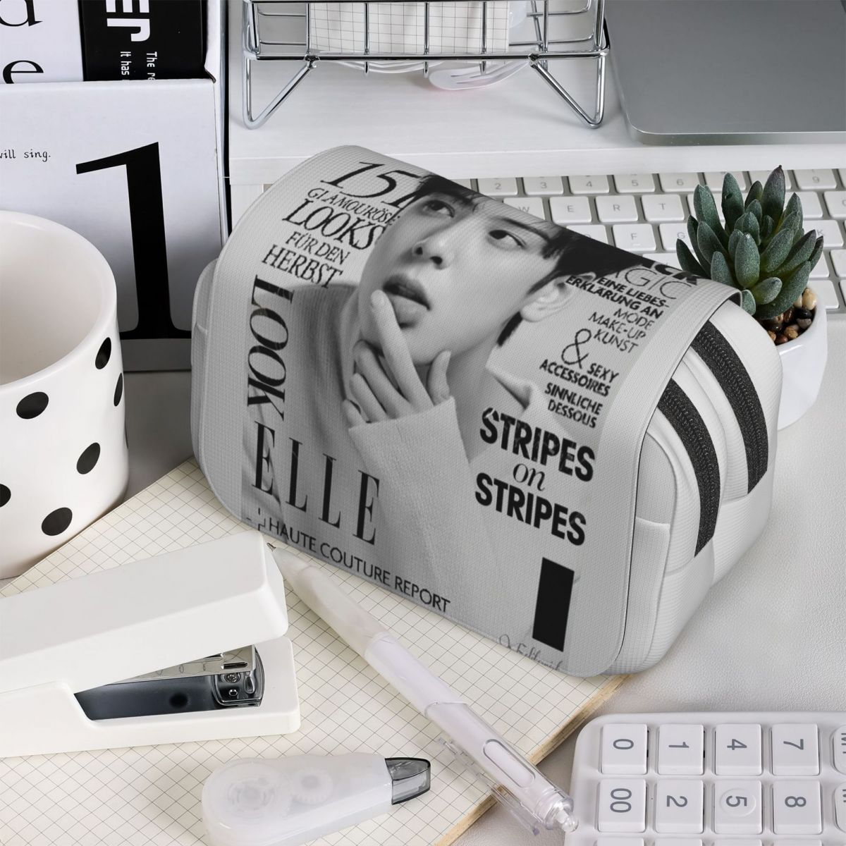 Stationery And Office Supply Chain - Cha EunWoo Kpop Astro Pencil Case