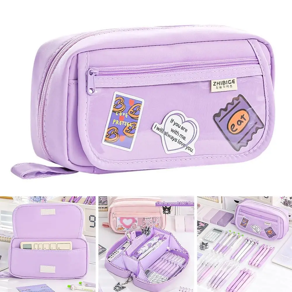 Ideal Stationery & Office Supply - Large Capacity Pencil Bags for Schoolgirls
