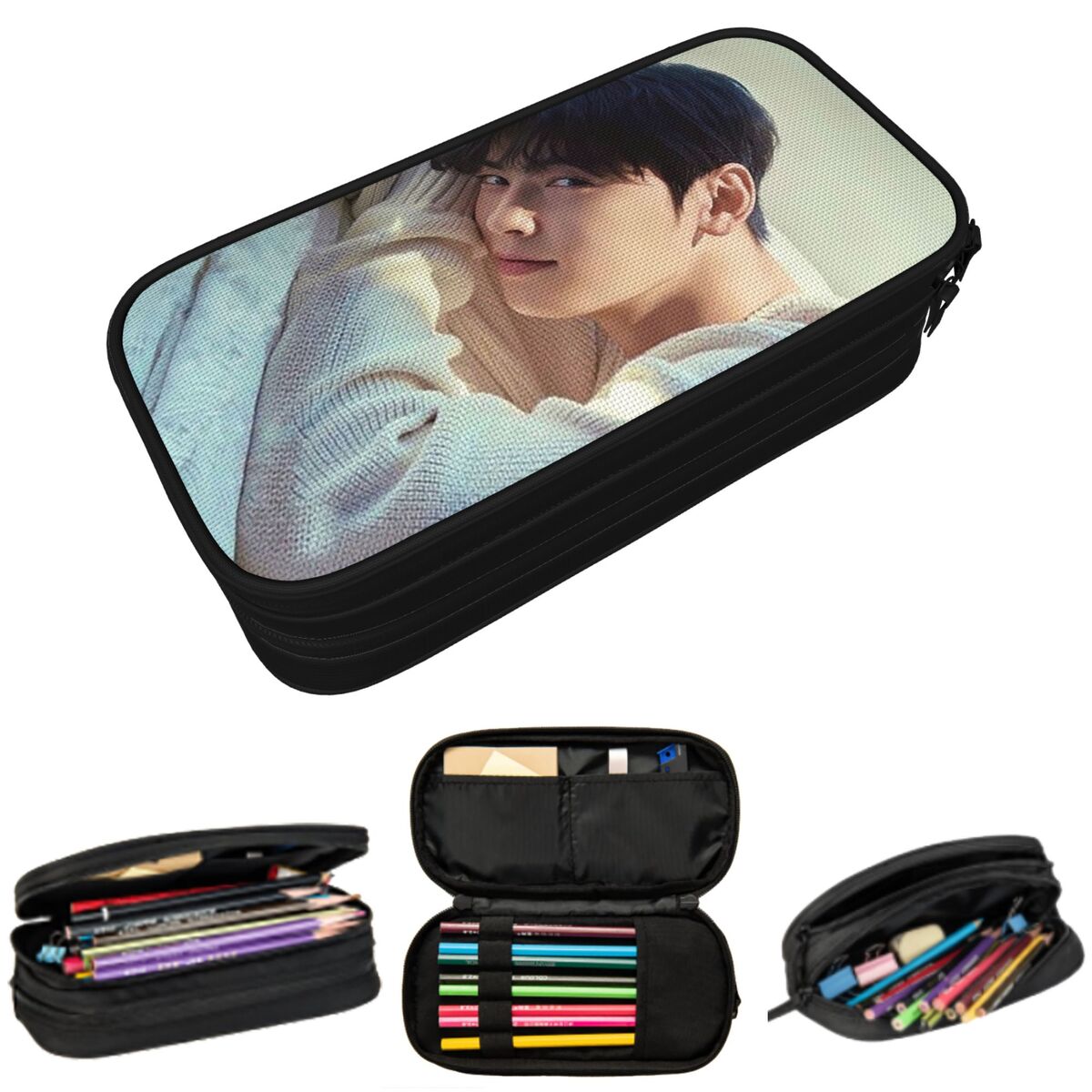 Stationery And Office Supply Chain - Cha EunWoo Kpop Astro Pencil Case