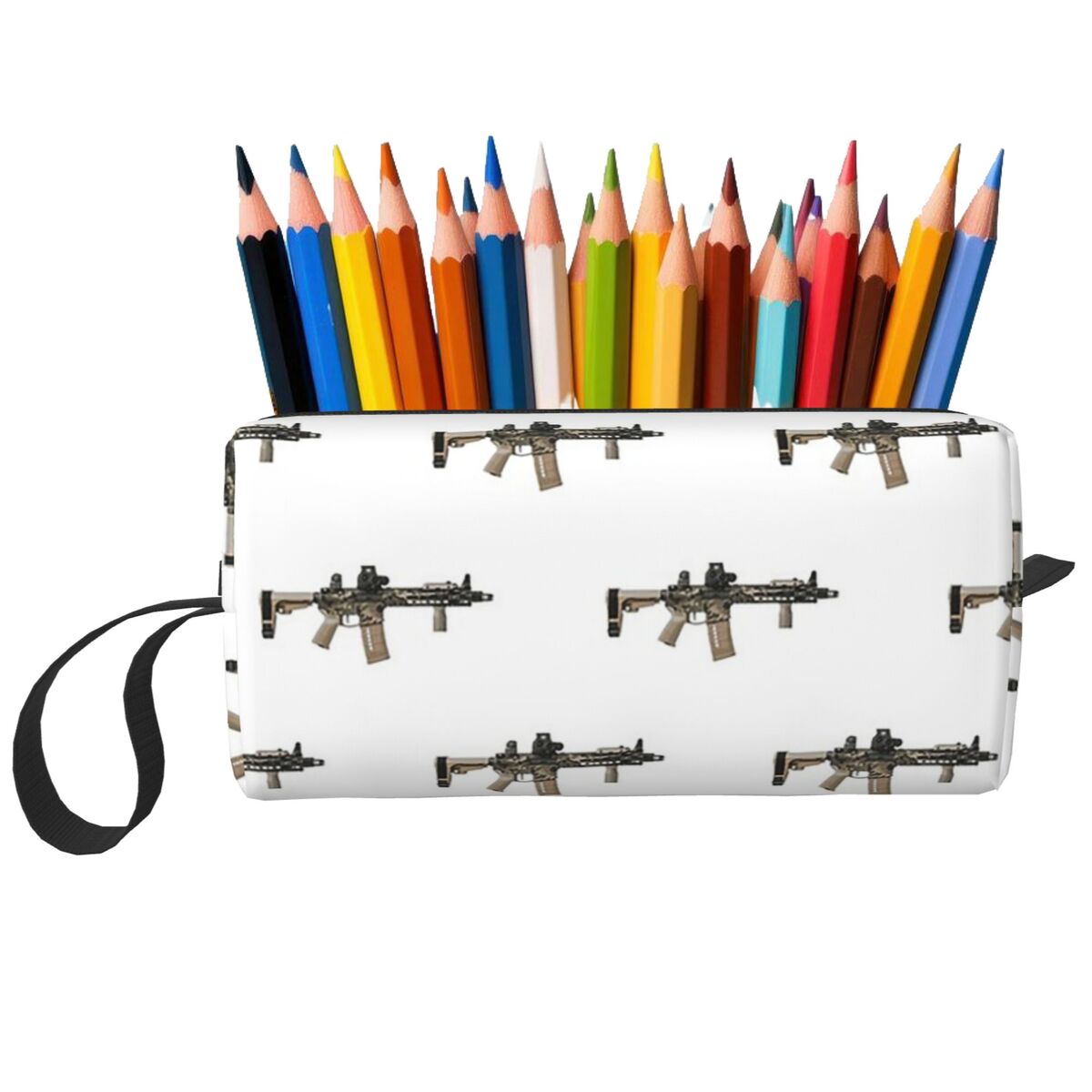 Tan Stationery & Office Supply - AR-15 Tan Camo Gun White Pencil