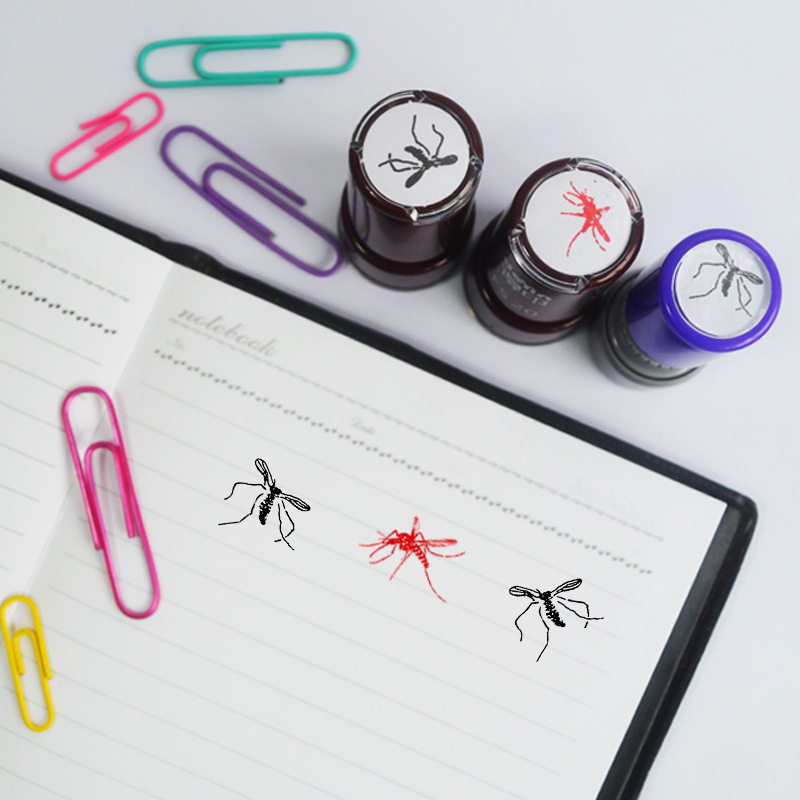 Self Inking Stamp - 1/4pcs Mosquito Pattern Self-Inking Stamp Cute