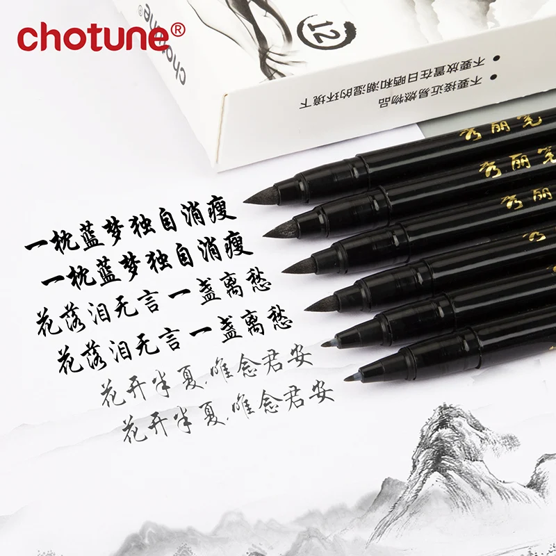 Brush Lettering Pens Set Black - đánh giá và giá Stationery Supplier