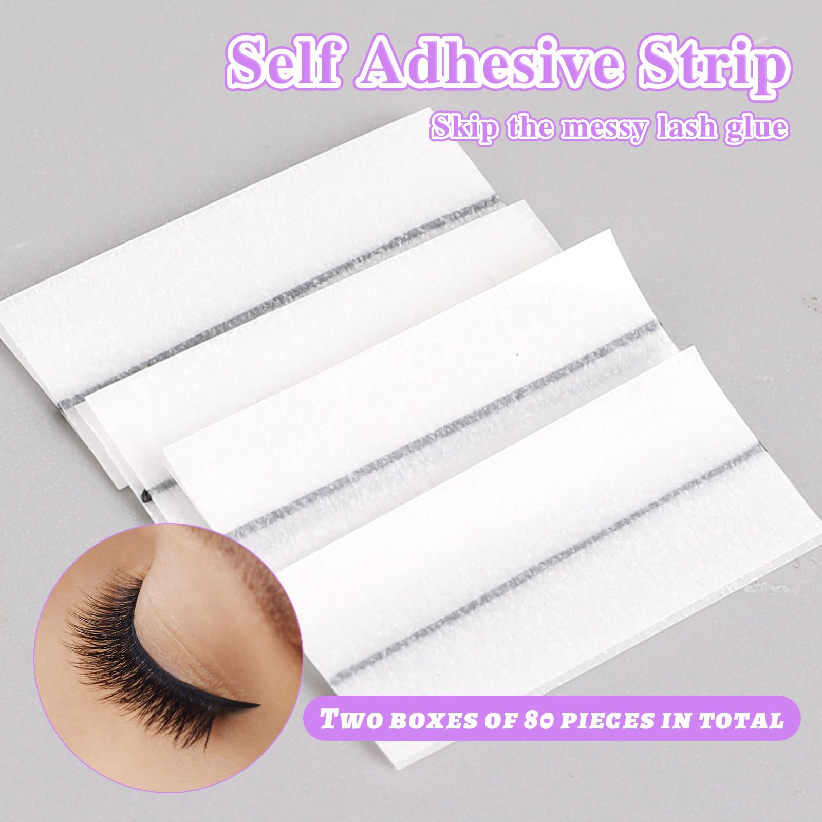 80PCS Eyelash Adhesive Strips, - đánh giá và giá Glue Stick Pack