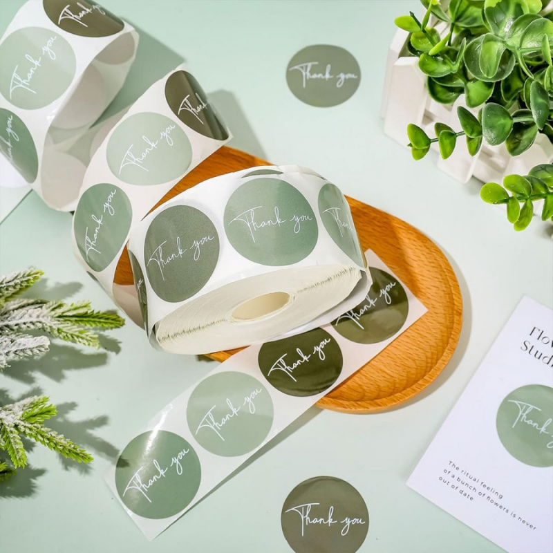 500pcs/rollSpring Green Thank  - đánh giá và giá Memo Pad Sticky