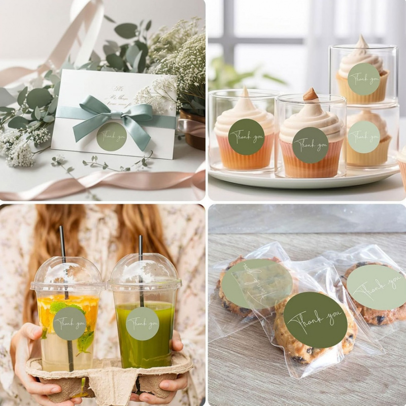 500pcs/rollSpring Green Thank  - đánh giá và giá Memo Pad Sticky