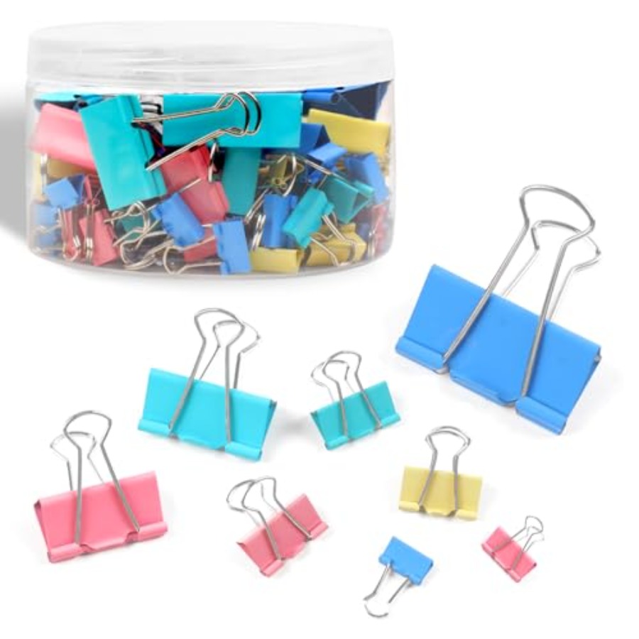 125Pcs Binder Clips Colored, B - đánh giá và giá Binder Clip Assorted