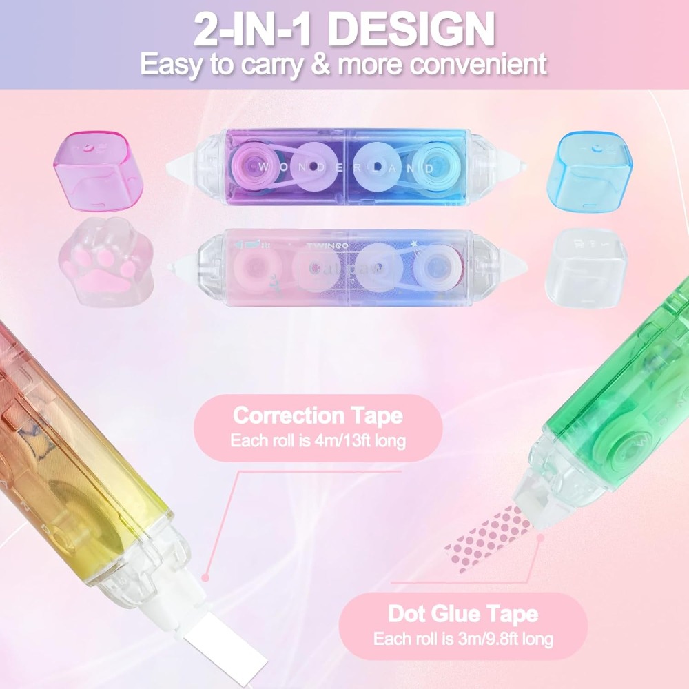 6 Pcs Correction Tape, 2 in 1  - đánh giá và giá Correction Tape Roller