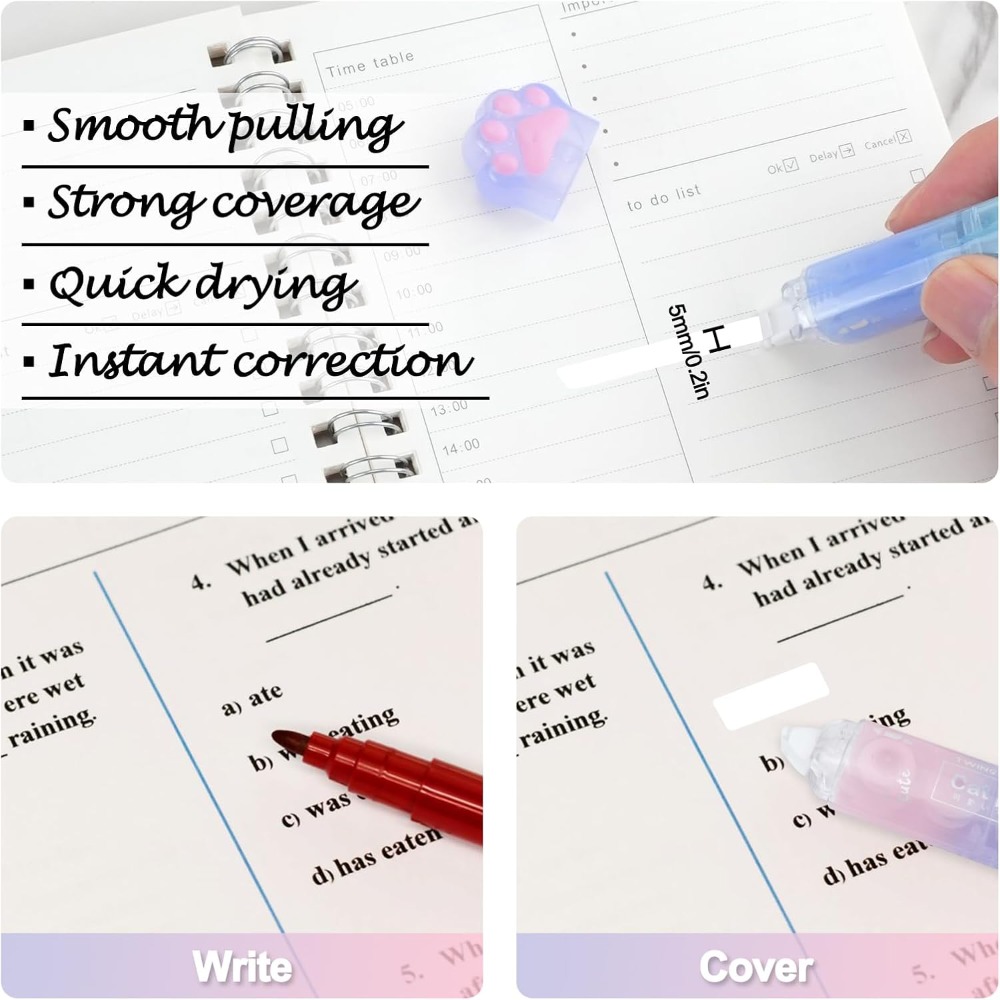 6 Pcs Correction Tape, 2 in 1  - đánh giá và giá Correction Tape Roller
