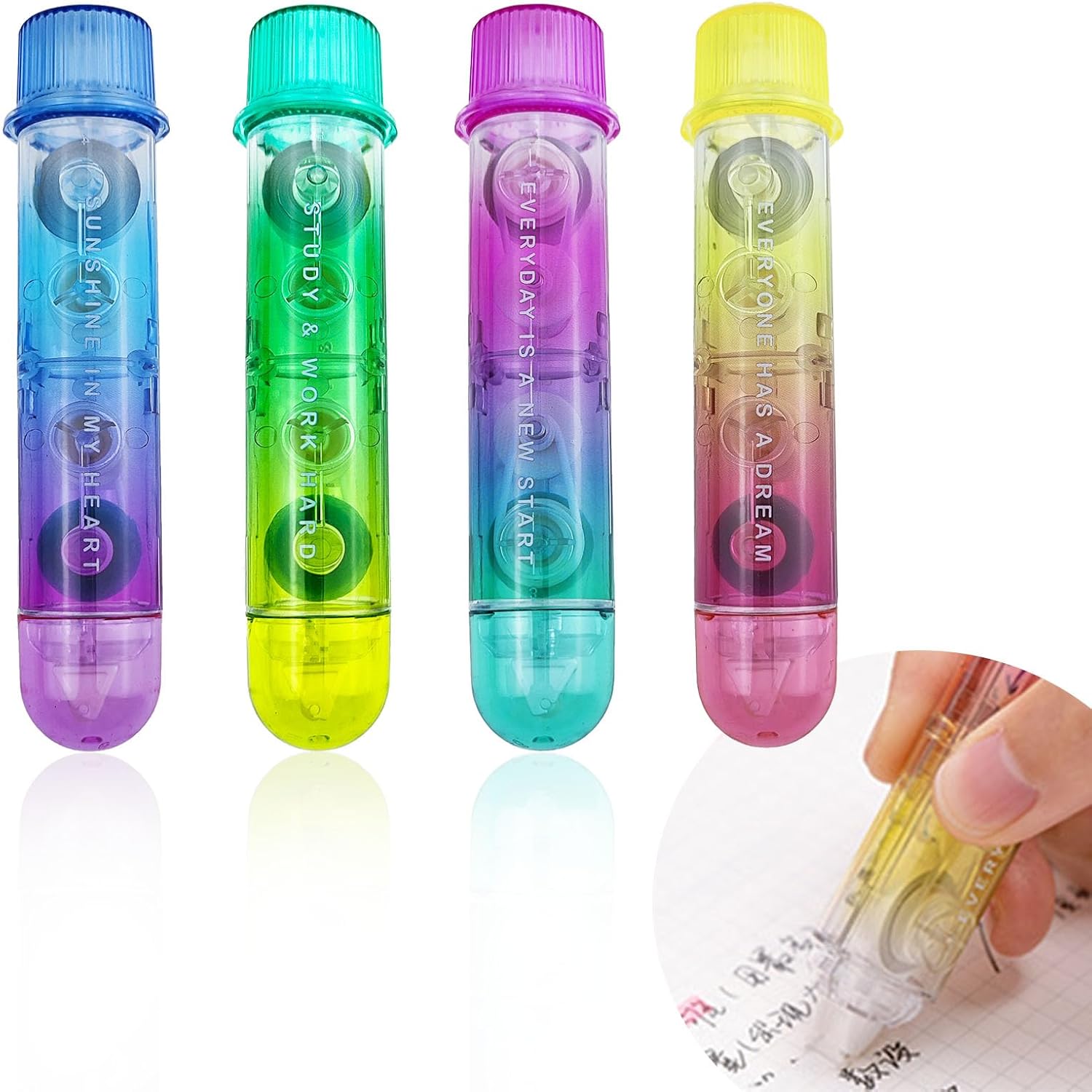 4 PACK 2 In1 White Out Correct - đánh giá và giá Correction Tape Roller