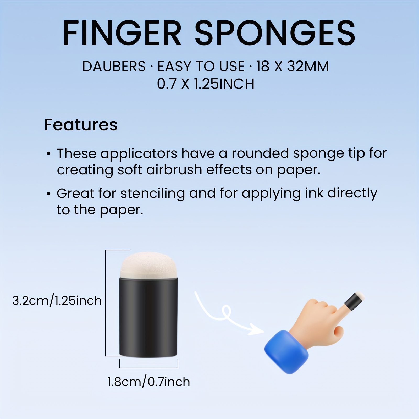 9pcs Craft Finger Sponge Daube - đánh giá và giá Self Inking Stamp