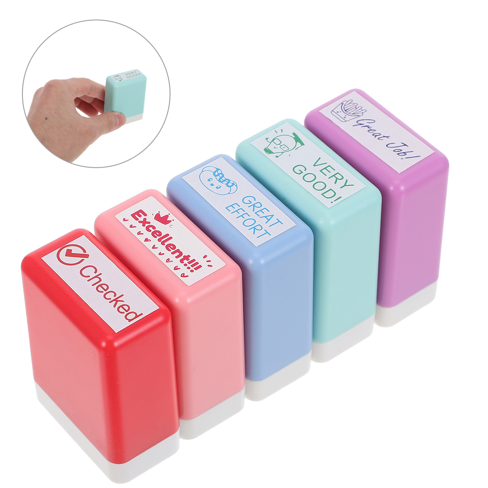 1Set Teacher Reward Stamp Set  - đánh giá và giá Self Inking Stamp