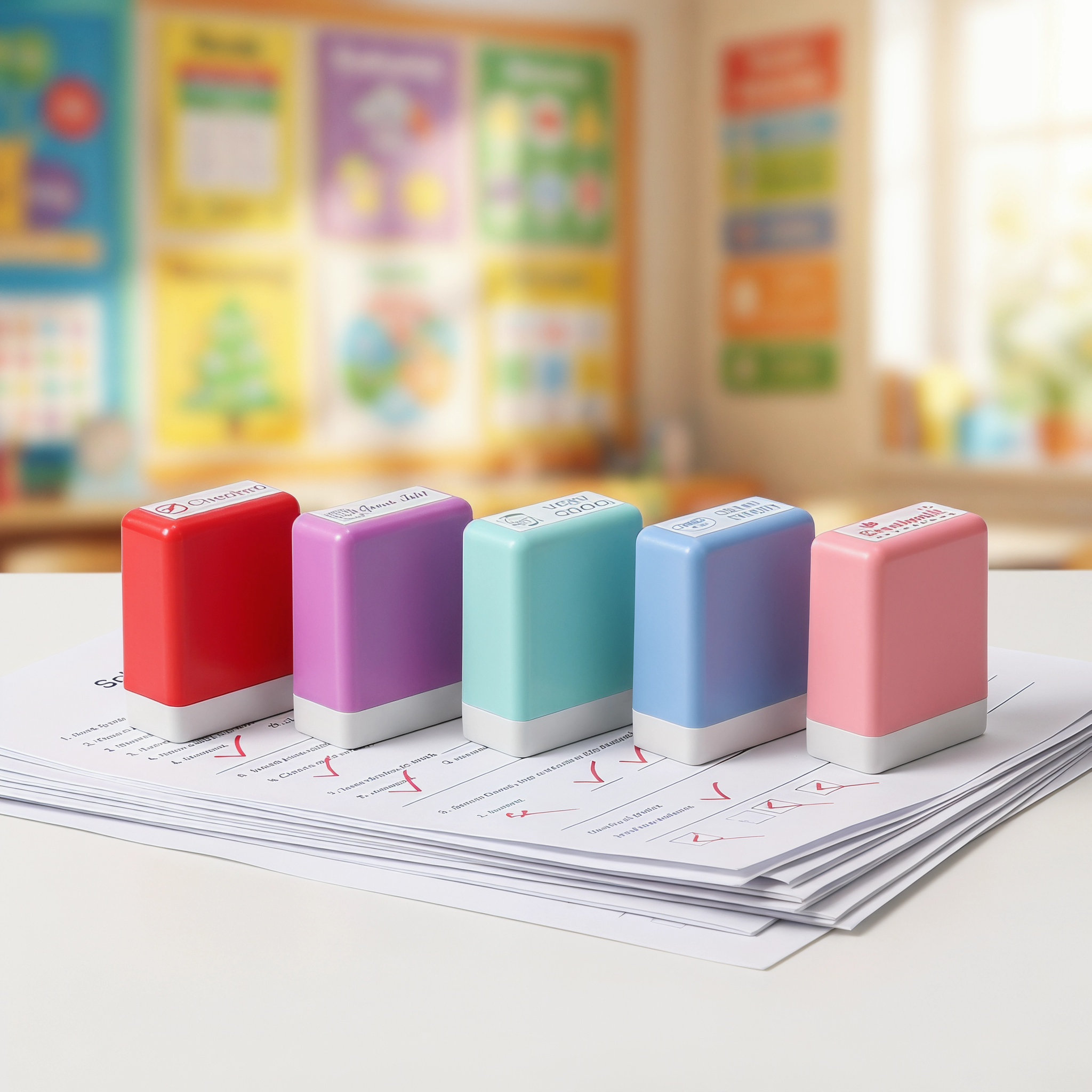 1Set Teacher Reward Stamp Set  - đánh giá và giá Self Inking Stamp