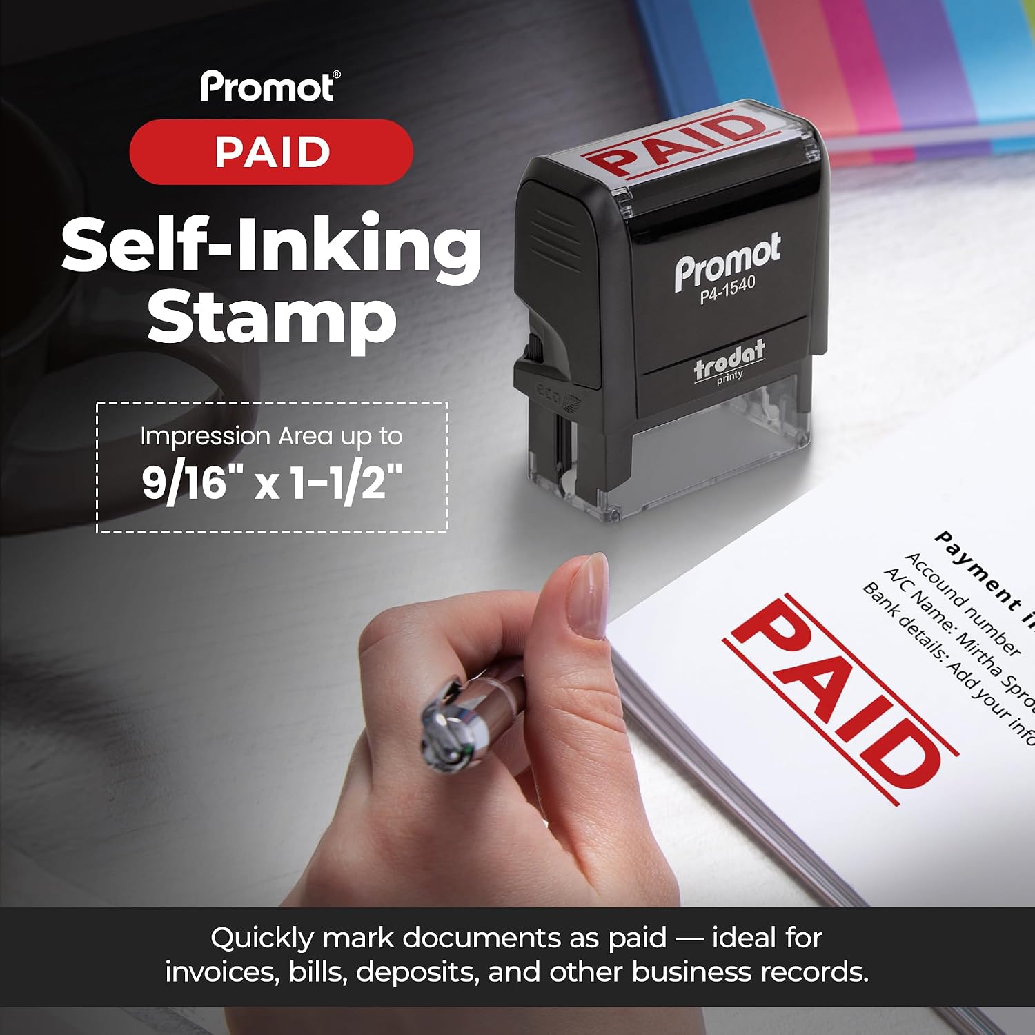 Self-Inking Paid Stamp Red Ref - đánh giá và giá Self Inking Stamp