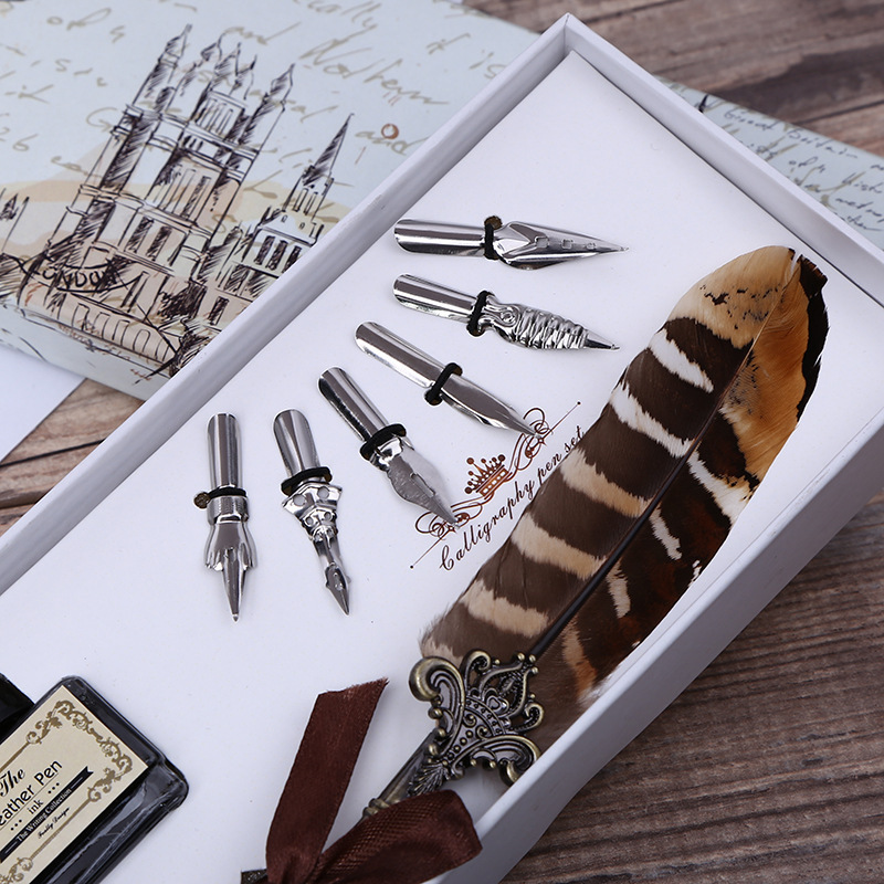 Retro Feather Dip Pen Writing  - đánh giá và giá Stationery Supplier