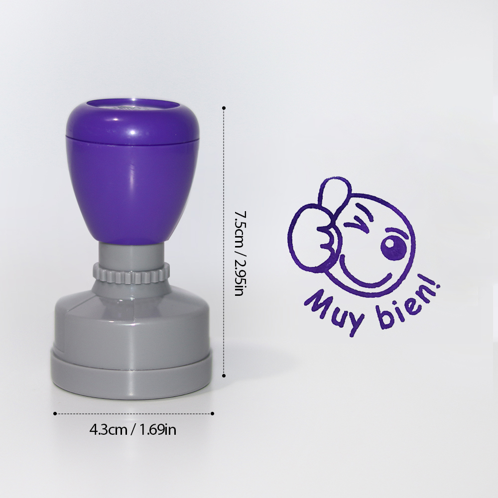 Color 3 pieces large Spanish e - đánh giá và giá Self Inking Stamp